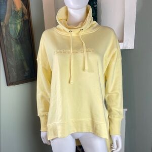 NWT NEW Jackson Hole Souvenir Hi-low Sweatshirt Yellow Womens funnel neck medium